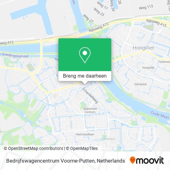Bedrijfswagencentrum Voorne-Putten kaart