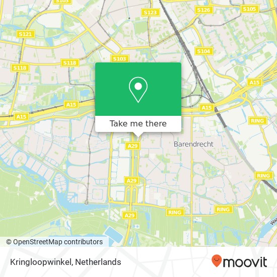 Kringloopwinkel kaart