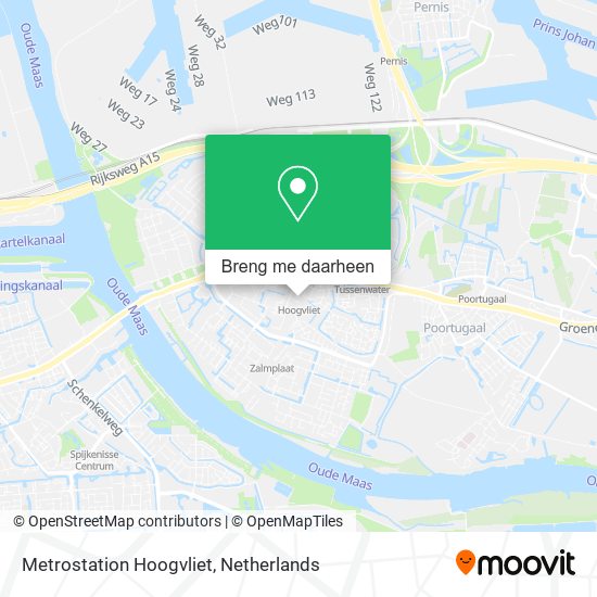 Metrostation Hoogvliet kaart