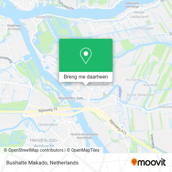 Bushalte Makado kaart