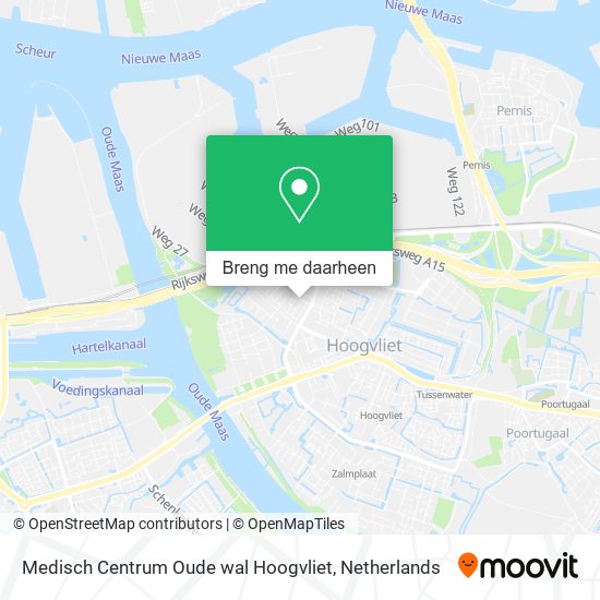 Medisch Centrum Oude wal Hoogvliet kaart
