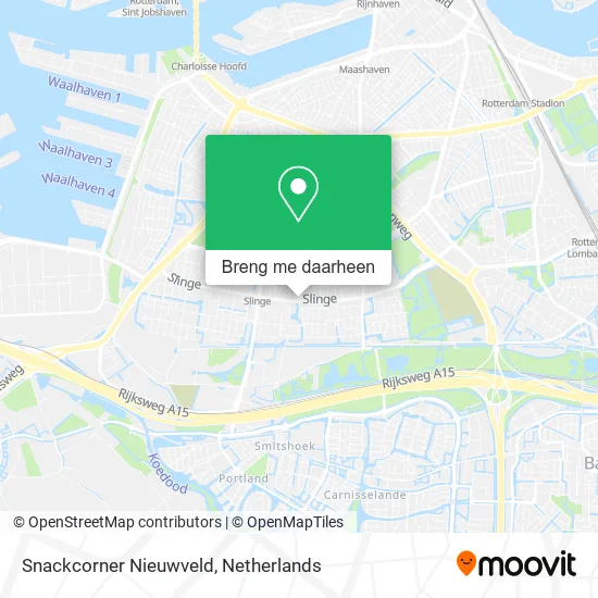 Snackcorner Nieuwveld kaart