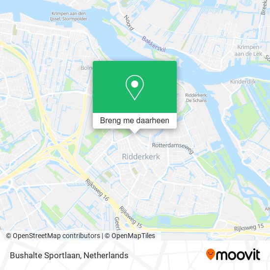 Bushalte Sportlaan kaart