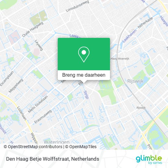 Den Haag Betje Wolffstraat kaart