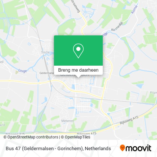 Bus 47 (Geldermalsen - Gorinchem) kaart