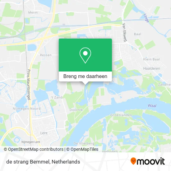 de strang Bemmel kaart
