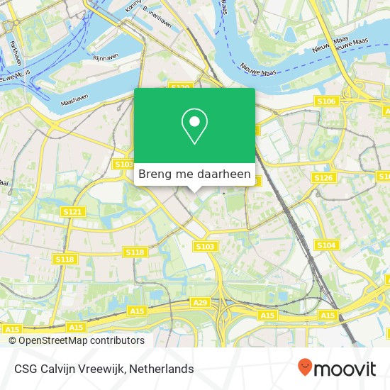 CSG Calvijn Vreewijk kaart