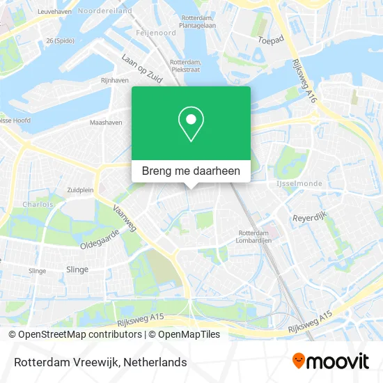 Rotterdam Vreewijk kaart