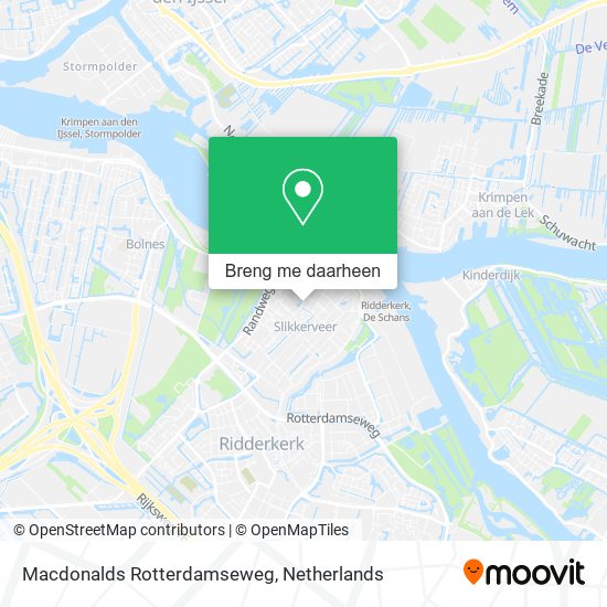 Macdonalds Rotterdamseweg kaart