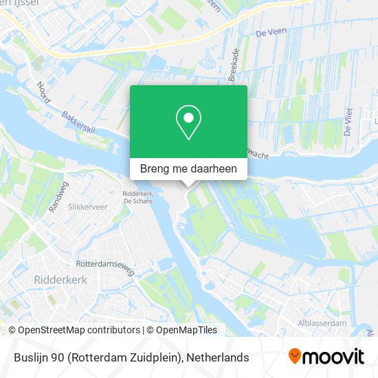 Buslijn 90 (Rotterdam Zuidplein) kaart