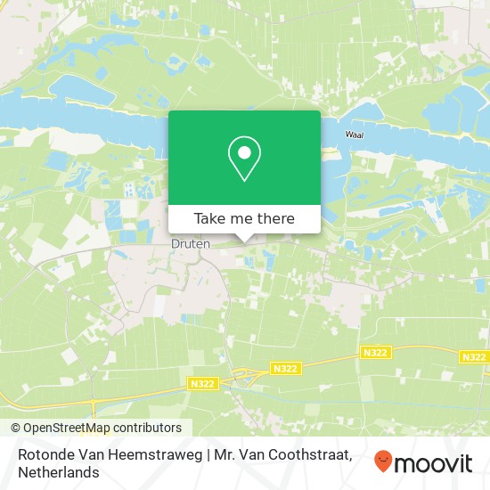 Rotonde Van Heemstraweg | Mr. Van Coothstraat kaart