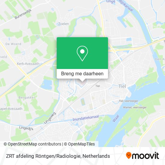 ZRT afdeling Röntgen / Radiologie kaart