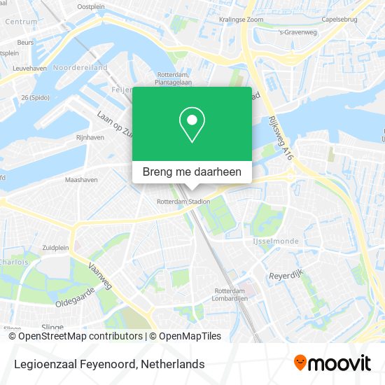Legioenzaal Feyenoord kaart