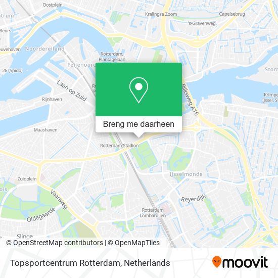 Topsportcentrum Rotterdam kaart