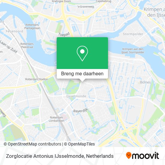 Zorglocatie Antonius IJsselmonde kaart