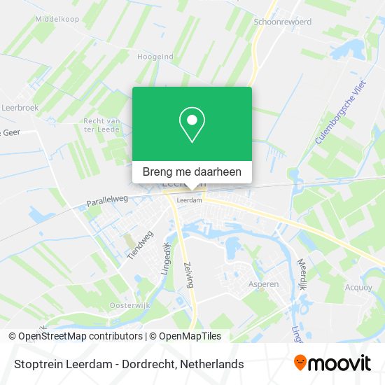 Stoptrein Leerdam - Dordrecht kaart