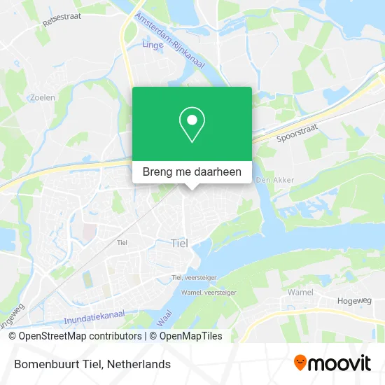Bomenbuurt Tiel kaart
