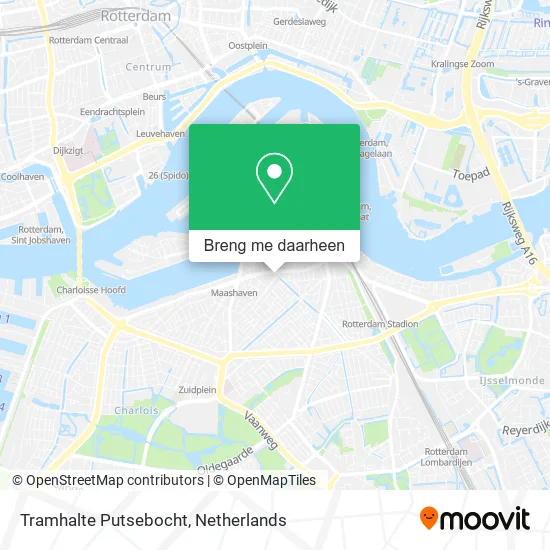 Tramhalte Putsebocht kaart