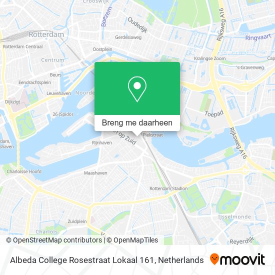 Albeda College Rosestraat Lokaal 161 kaart