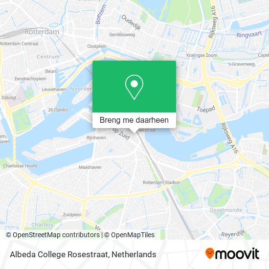 Albeda College Rosestraat kaart