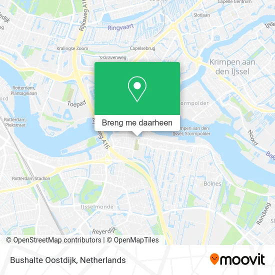 Bushalte Oostdijk kaart