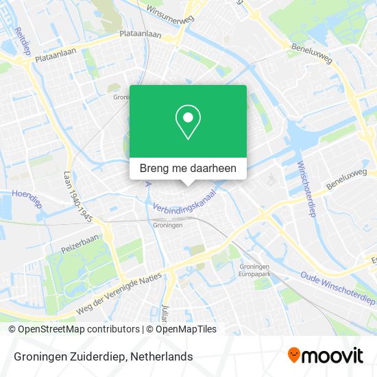 Groningen Zuiderdiep kaart
