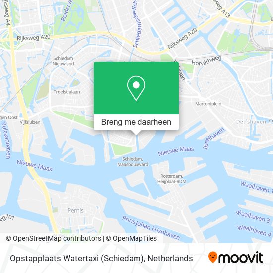 Opstapplaats Watertaxi (Schiedam) kaart