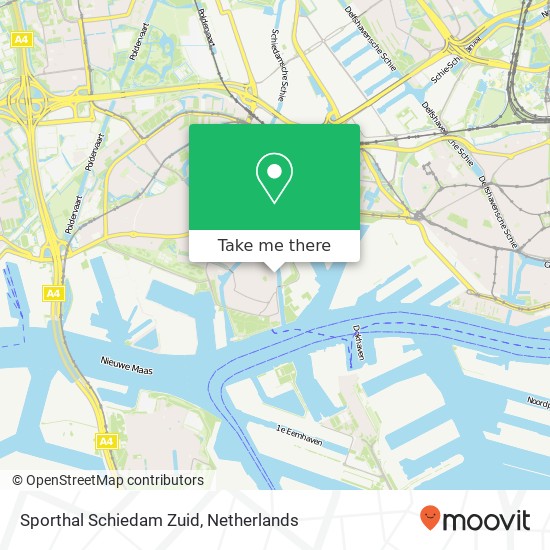 Sporthal Schiedam Zuid kaart