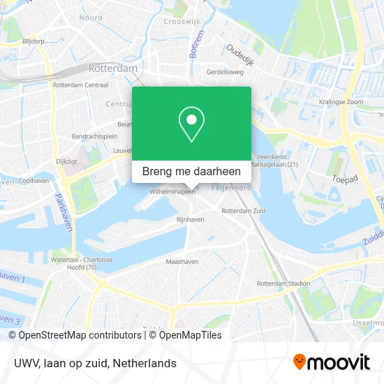 UWV, laan op zuid kaart
