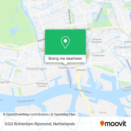 GGD Rotterdam-Rijnmond kaart
