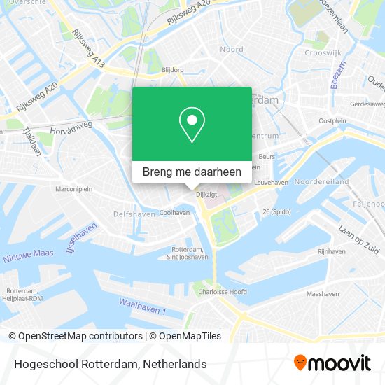 Hogeschool Rotterdam kaart