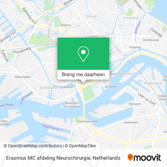 Erasmus MC afdeling Neurochirurgie kaart