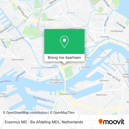 Erasmus MC - Ba Afdeling MDL kaart