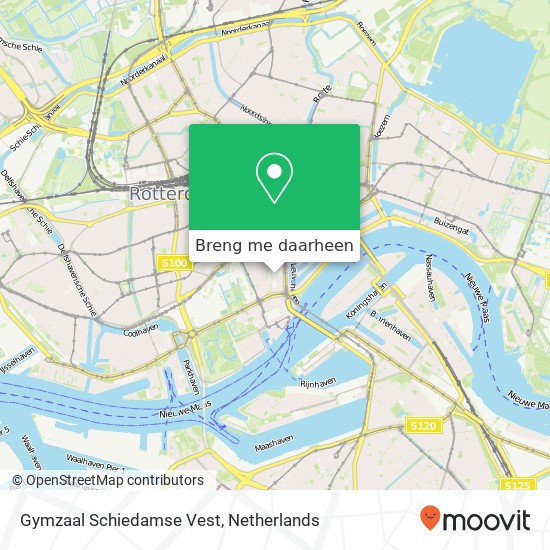 Gymzaal Schiedamse Vest kaart