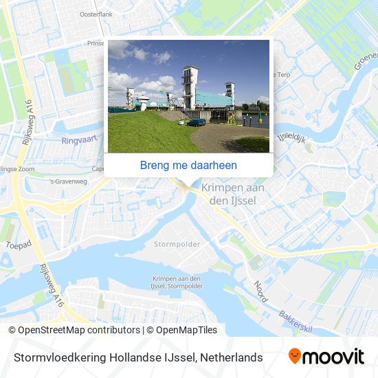 Stormvloedkering Hollandse IJssel kaart