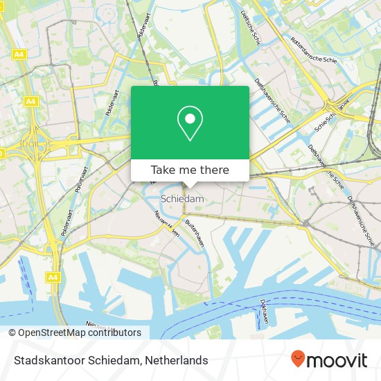 Stadskantoor Schiedam kaart