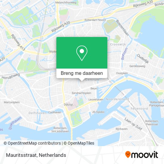 Mauritsstraat kaart