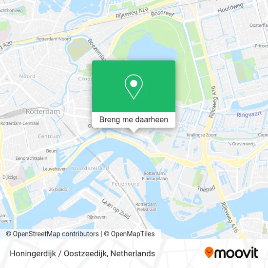 Honingerdijk / Oostzeedijk kaart