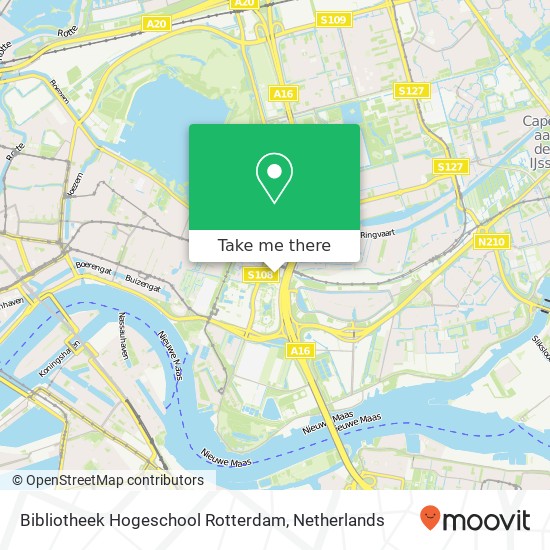 Bibliotheek Hogeschool Rotterdam kaart