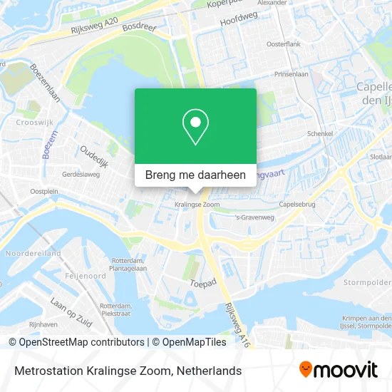 Metrostation Kralingse Zoom kaart