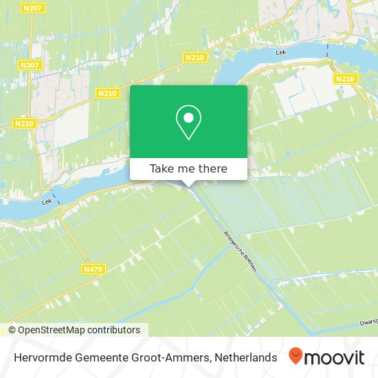 Hervormde Gemeente Groot-Ammers kaart