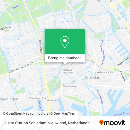 Halte Station Schiedam Nieuwland kaart