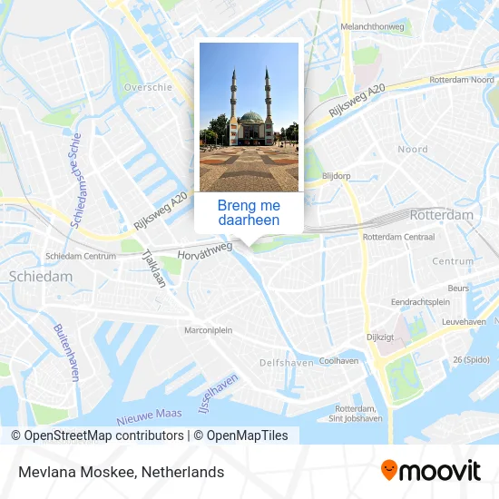 Mevlana Moskee kaart