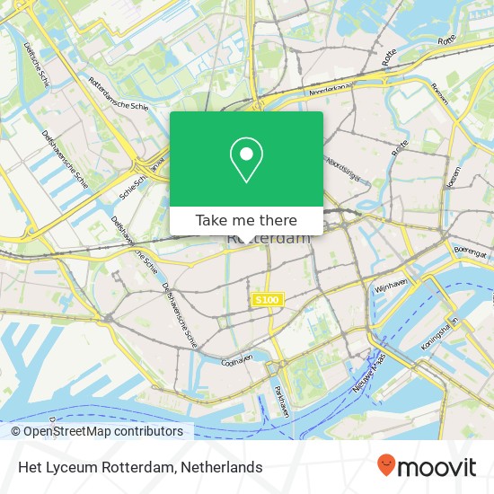 Het Lyceum Rotterdam kaart