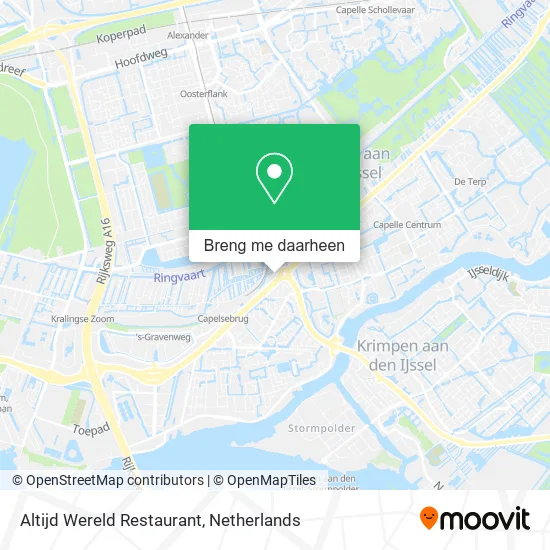 Altijd Wereld Restaurant kaart