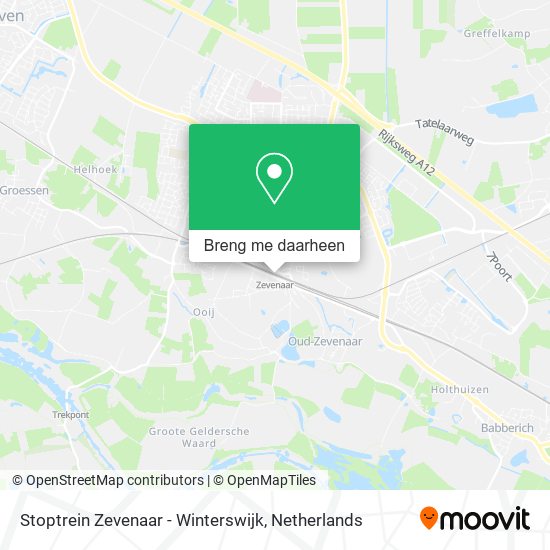 Stoptrein Zevenaar - Winterswijk kaart