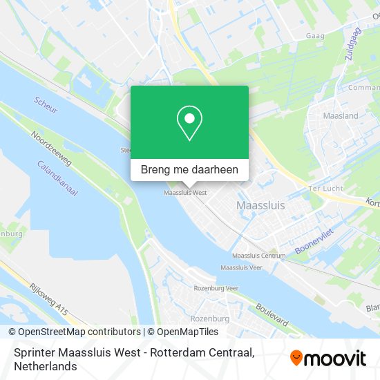 Sprinter Maassluis West - Rotterdam Centraal kaart