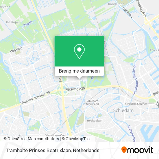 Tramhalte Prinses Beatrixlaan kaart