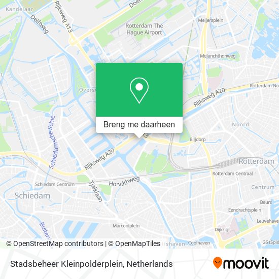 Stadsbeheer Kleinpolderplein kaart