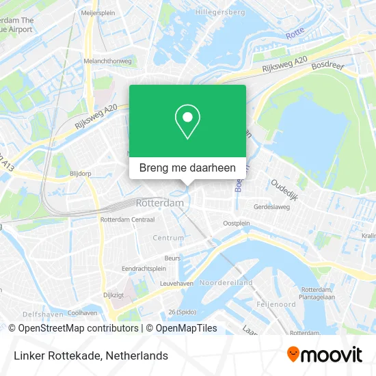 Linker Rottekade kaart